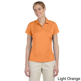 Adidas Adidas Womens Climalite Textured Short Sleeve Polo Orange Size XXL (18)