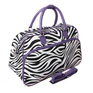 World Traveler Designer Prints Zebra 21 inch Shoulder Tote Duffel Bag