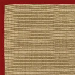 Woven Town Sisal with Cotton Red Border Rug (6' x 9') 5x8   6x9 Rugs