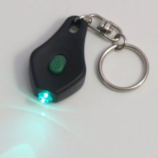 LED Keychain Flashlight   Teardrop Slide/Squeeze Dual Switch   Teal LED 