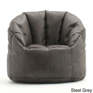 Comfort Research Beansack Big Joe Milano Faux Leather Bean Bag Chair Grey Size Medium