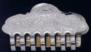 Silver Engraved Hair Clip Clothing