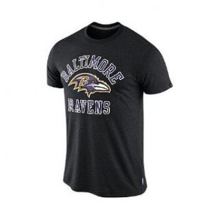 NIKE Men's Baltimore Ravens Retro Short Sleeve T Shirt   Size 2xl, Black Heather Clothing