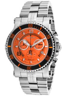 Renato 46SDV2 O 46SDV2 5030D  Watches,Mens Beast Chronograph Silver Tone Steel Orange Dial, Limited Edition Renato Quartz Watches