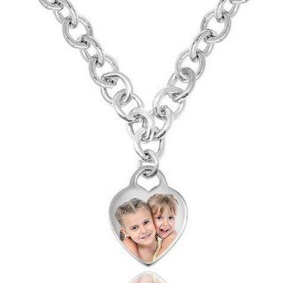 Sterling Silver Tiffany Style Heart Toggle Necklace   18 Inch   Chain with Heart Jewelry
