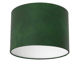 green leather effect lampshade by quirk