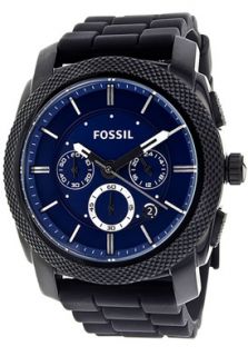 Fossil FS4605  Watches,Mens Blue Dial Black Rubber, Casual Fossil Quartz Watches