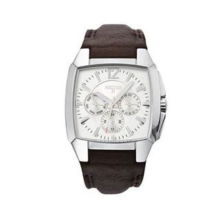 Hector H France Men's Classic Silver Dial Day Date Brown Leather Watch Hector H France Men's More Brands Watches
