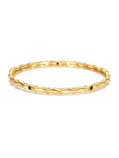 Gold & Black Spinel Bangle Bracelet by Satya