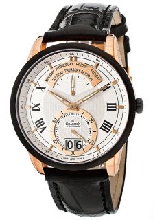 Charmex of Switzerland 2145  Watches,Mens Zermatt White Dial Rose Gold Plated Stainless Steel, Casual Charmex of Switzerland Quartz Watches