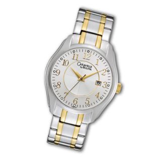 Mens Caravelle by Bulova® Two Tone Stainless Steel Watch with Round