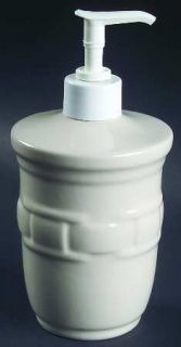 Longaberger Woven Traditions Ivory Lotion Dispenser, Fine China Dinnerware   Emb