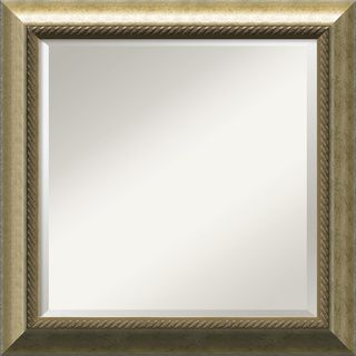 Amanti Art Champagne 25x25 inch Square Framed Wall Mirror Gold Size Medium