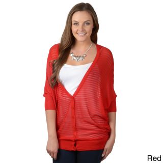 Hailey Jeans Co Hailey Jeans Co. Juniors Button up Dolman Sleeve Cardigan Red Size S (1  3)