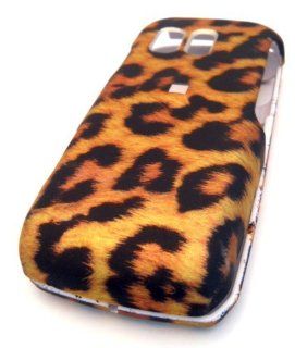 Samsung Rant M540 Gold Leopard Solid HARD Rubberized Feel Rubber Coated Case Skin Cover Accessory Protector Cell Phones & Accessories