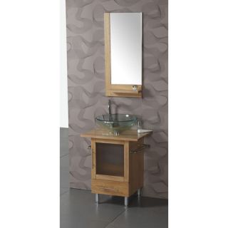 AA Importing 22.5 1 Door Bathroom Vanity Set with Vessel Sink