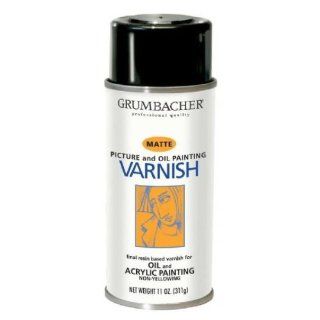 Grumbacher 542 11 1/4 Ounce Picture Varnish for Oil and Acrylic, Matte Spray Can