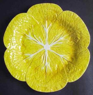 Bordallo Pinheiro Cabbage Yellow Luncheon Plate, Fine China Dinnerware   Yellow