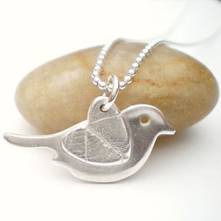 silver love bird pendant by ali bali jewellery