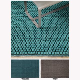 Mandara Hand woven Contemporary Shag Wool Rug (5 X 76)
