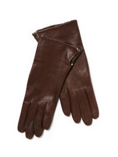 Polka Dot Lined Leather Gloves by Maison Fabre