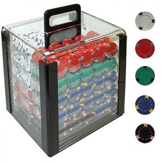 Casino Style Clay Poker Chips in Plastic Case, 13g   1000ct