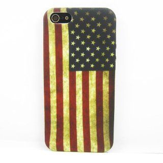 New Retro USA Flag TPU Gel Soft Case Cover Coating For Apple For Iphone 5 Cases Cell Phones & Accessories
