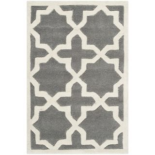 Safavieh Handmade Moroccan Chatham Contemporary Dark Gray Wool Rug (3 X 5)