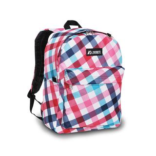 Everest 16.5 inch Red Blue Diamond Pattern Printed Backpack