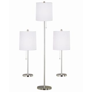 Morgana Steel Floor/ Table Lamps (Set of 3) Design Craft Lamp Sets
