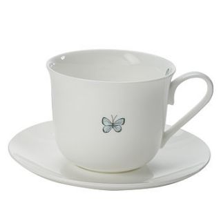 butterfly china tea cup and saucer by sophie allport