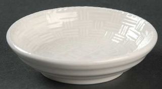 Home Trends Hts9 Individual Dip Bowl/Plate, Fine China Dinnerware   White Basket