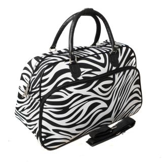World Traveler Designer Prints Zebra 21 inch Shoulder Tote Duffel Bag