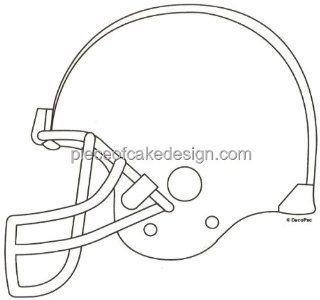 6" Round ~ Football Helmet Line Art ~ Edible Image Cake/Cupcake Topper  Dessert Decorating Cake Toppers  Grocery & Gourmet Food
