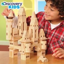 Discovery Kids Wood Castle Blocks Set Discovery Kids Building Blocks