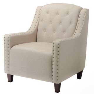Home Loft Concept Marquise Tufted Leather Club Chair NFN1459 Color White