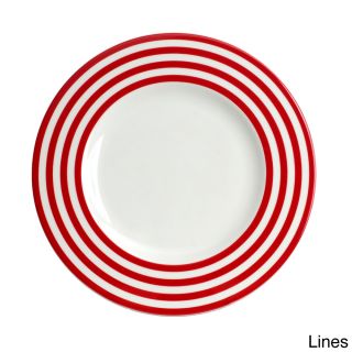 Red Vanilla Freshness Red Dinner Plate (set Of 6)