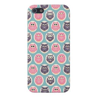 Blue Sweet Owl Cartoon Polka Dots IPhone 5 Case
