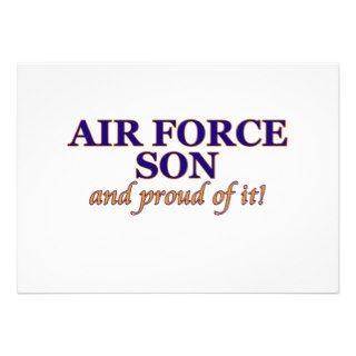 Air Force Son and Proud of It Announcements