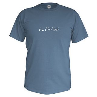 men's personalised braille t shirt by primitive state