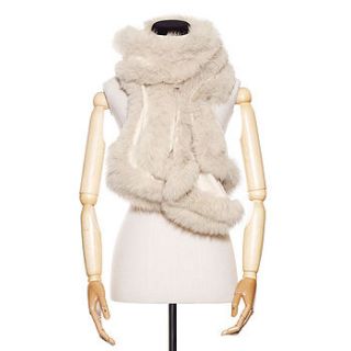chelsea cashmere and fur trim shawl by hayley menzies