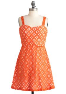 Tangible in Tangerine Dress  Mod Retro Vintage Dresses
