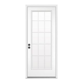 ReliaBilt Full Lite Prehung Inswing Steel Entry Door (Common 80 in; Actual 36 in x 82.75 in)