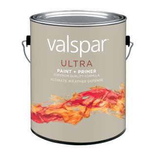 Valspar Ultra 128 fl oz Exterior Semi Gloss White Latex Base Paint and Primer in One with Mildew Resistant Finish