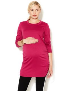 Crew Neck Ruched Top by Zula Maternity