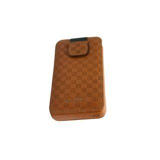 K OK Cow Leather Cases Pulling Pouch for iPhone 5 Tan Cell Phones & Accessories