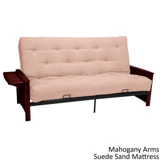 Epicfurnishings Bellevue With Retractable Tables Transitional style Queen size Futon Sofa Sleeper Bed Khaki Size Queen