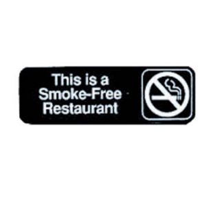 Tablecraft 3 x 9 in Sign, This Is A Smoke Free Restaurant, Adhesive Back