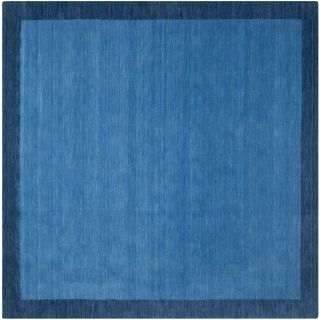 Safavieh Hand loomed Himalaya Light Blue/ Dark Blue Wool Rug (4 Square)