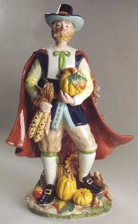 Fitz & Floyd Harvest Heritage Male Pilgrim Figurine, Fine China Dinnerware   Pil